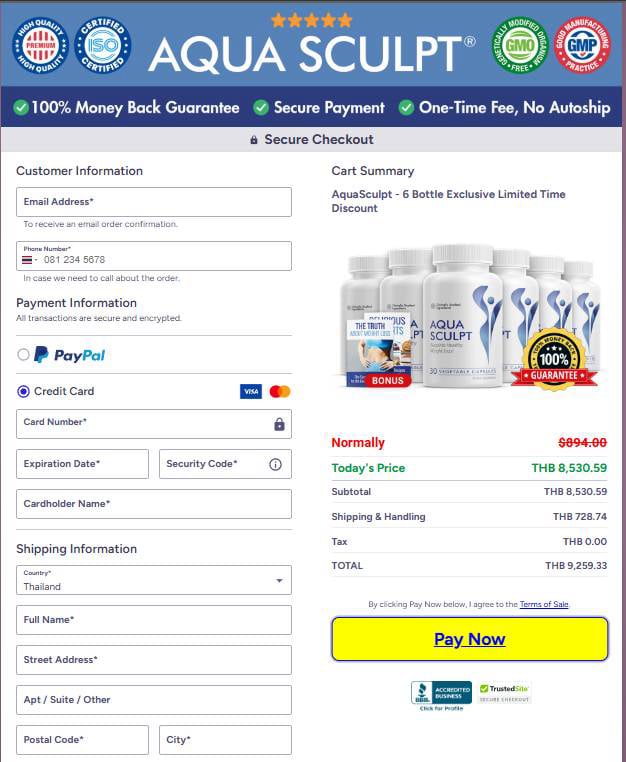 AquaSculpt - Secure checkout